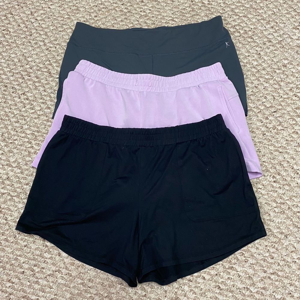 THREE PAIR COMFY ATHLETIC SHORTS - XL